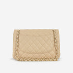 Chanel Classic Jumbo Double Flap - Beige Lambskin | Gold Hardware