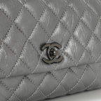 Chanel Small Coco Handle - Graphite Metallic Calfskin | Black Hardware