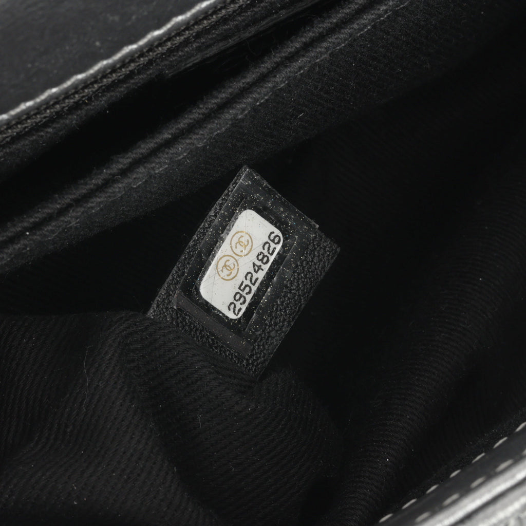 Chanel Small Coco Handle - Graphite Metallic Calfskin | Black Hardware