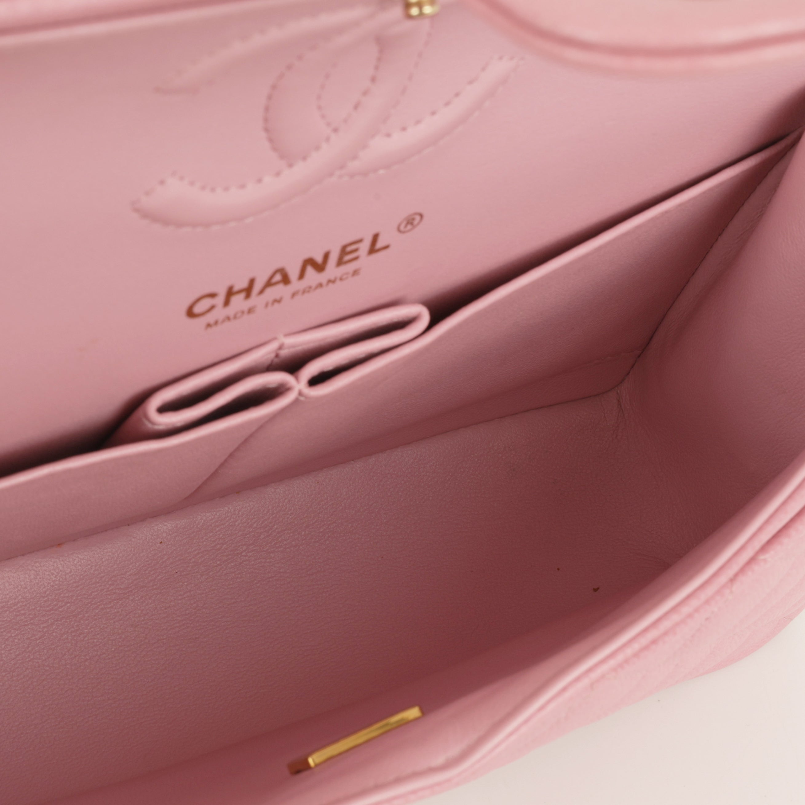 Chanel Small Classic Flap - Rose Fonce Caviar | Champagne Gold Hardware