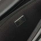 Chanel Wallet On Chain - Black Lambskin with Strass CC | Silver Hardware