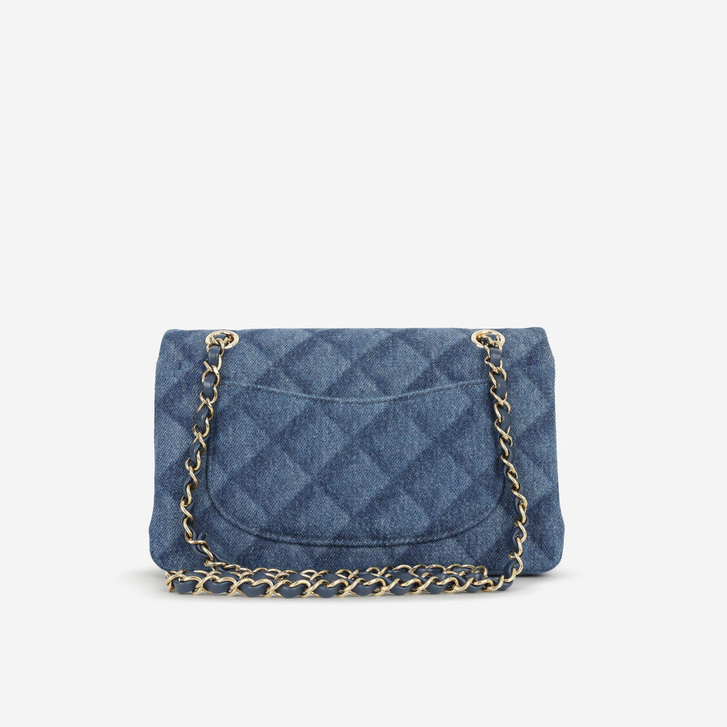 Chanel Small Classic Flap - Denim Tromp L'oeil | Champagne Gold Hardware