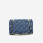 Chanel Small Classic Flap - Denim Tromp L'oeil | Champagne Gold Hardware