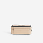 Chanel Small Filigree CC Vanity Case - Beige/Black Caviar | Champagne Gold Hardware
