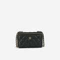 Chanel Small Vanity on Chain - Black Caviar | Champagne Gold Hardware