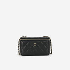 Chanel Small Vanity on Chain - Black Caviar | Champagne Gold Hardware
