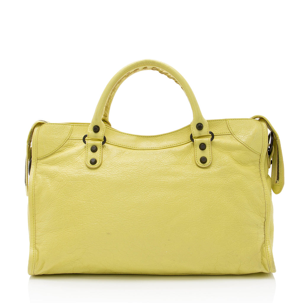 Balenciaga Agneau Classic City Satchel (SHF-jlcqBV)