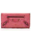 Balenciaga Agneau Motocross Classic Money Continental Wallet - FINAL SALE (SHF-18248)