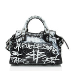 Balenciaga Agneau Graffiti Signature Neo Cagole City XS Satchel