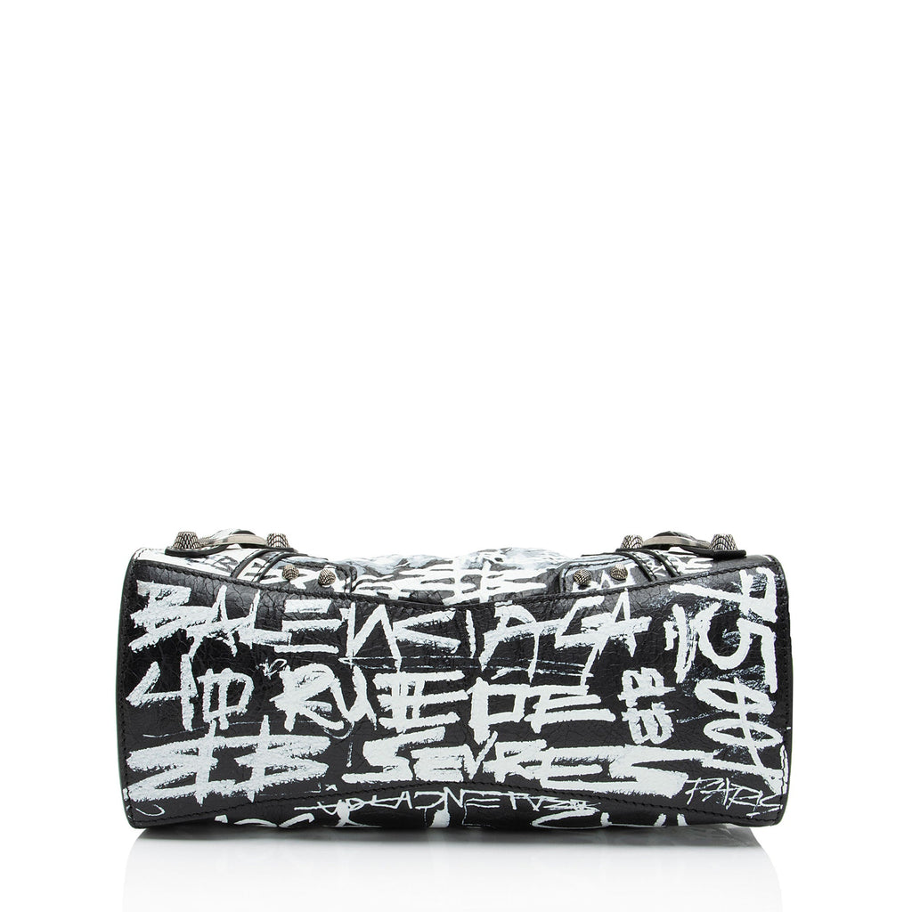 Balenciaga Agneau Graffiti Signature Neo Cagole City XS Satchel