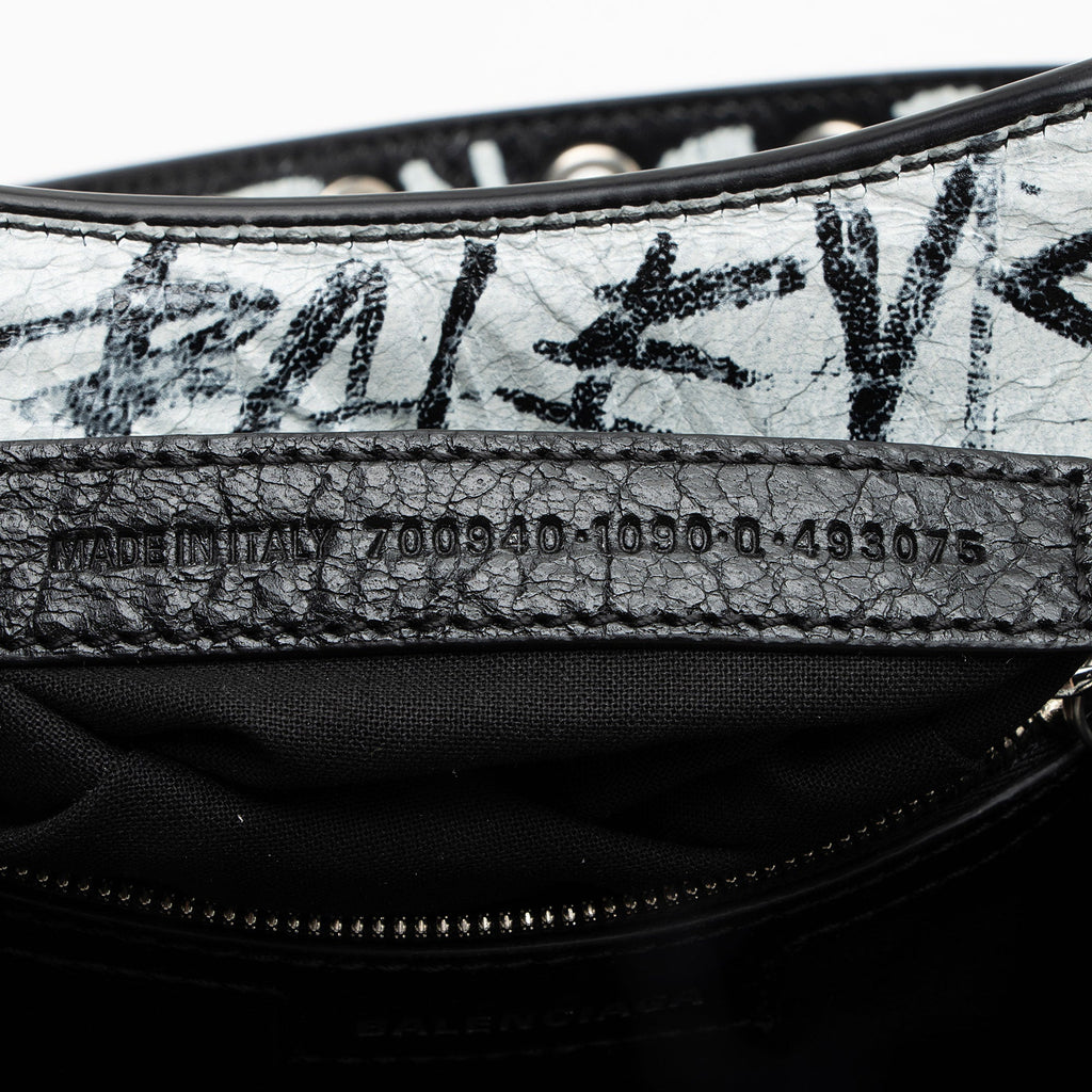 Balenciaga Agneau Graffiti Signature Neo Cagole City XS Satchel