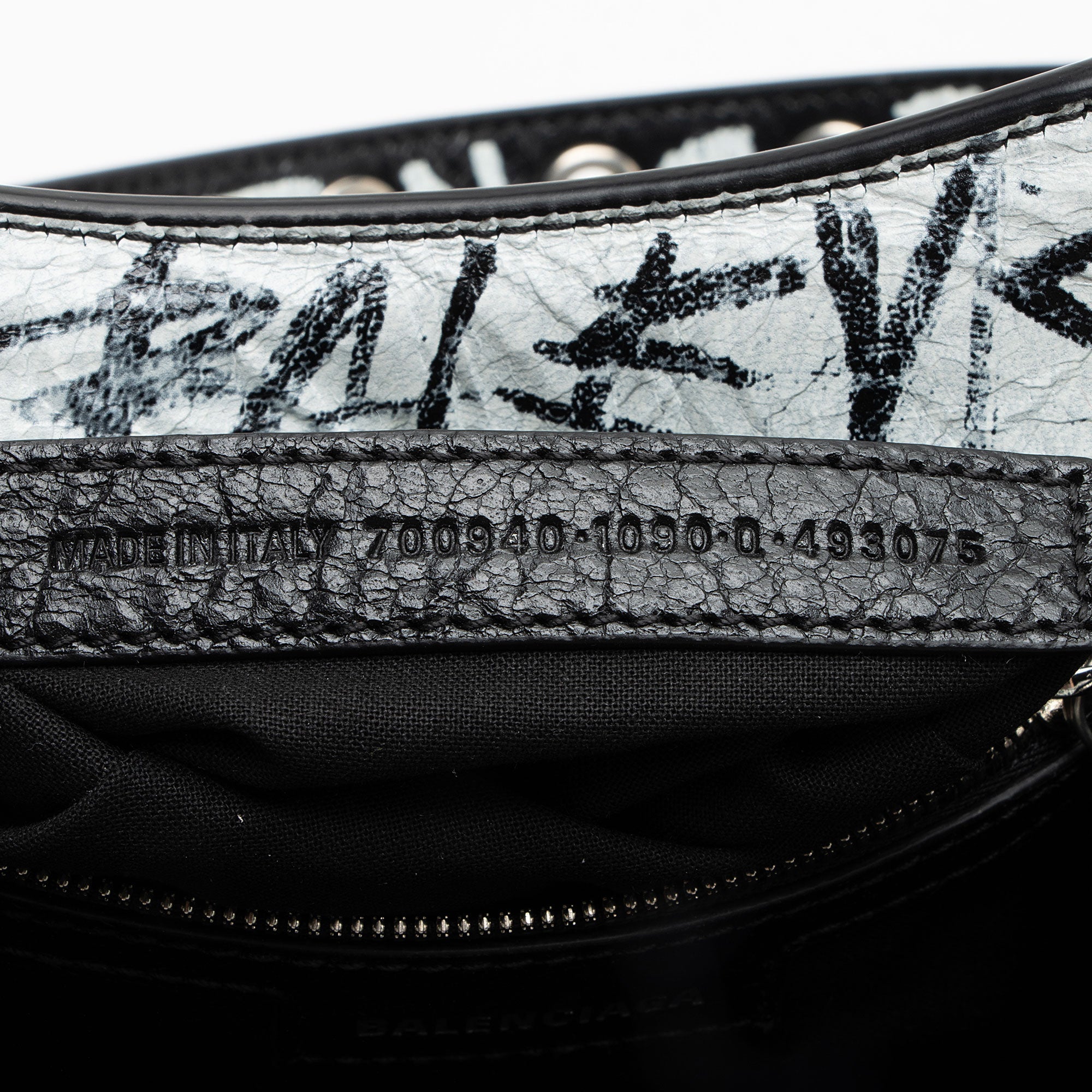 Balenciaga Agneau Graffiti Signature Neo Cagole City XS Satchel
