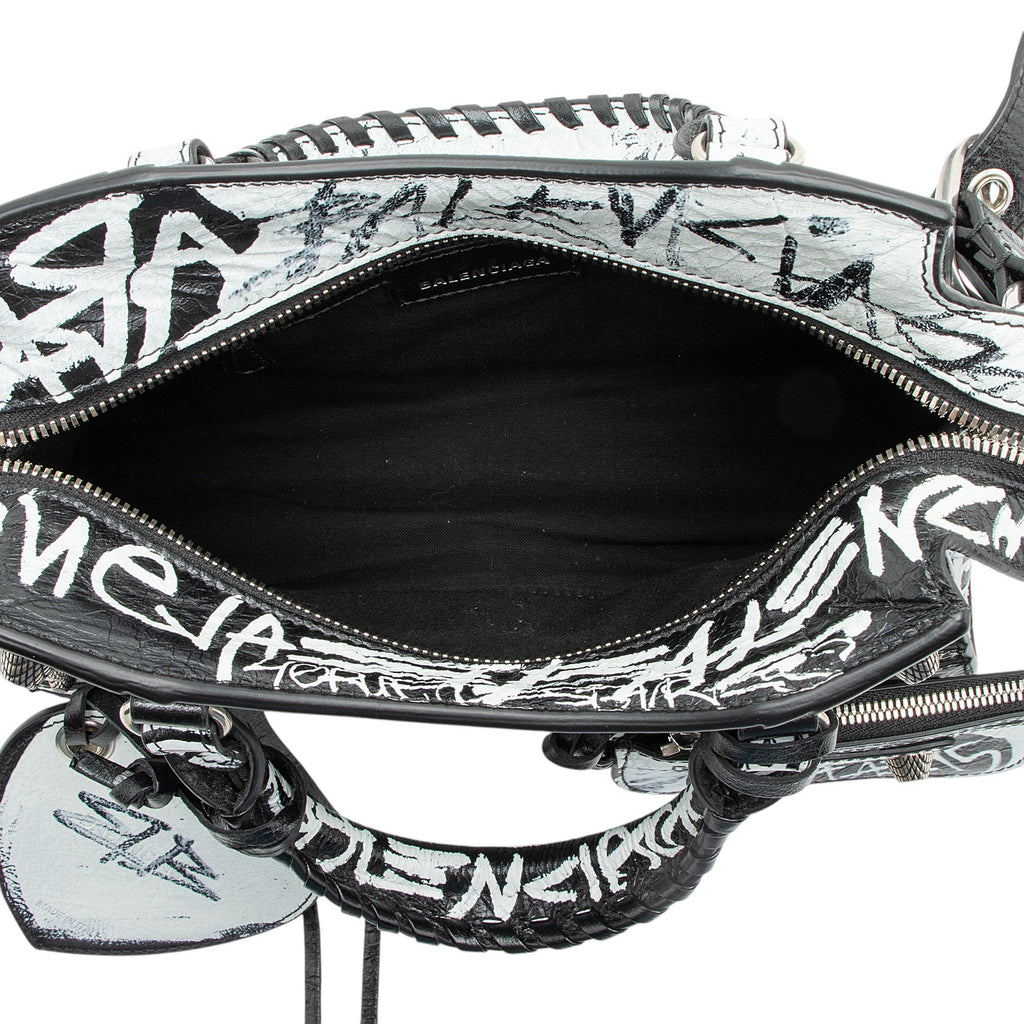 Balenciaga Agneau Graffiti Signature Neo Cagole City XS Satchel