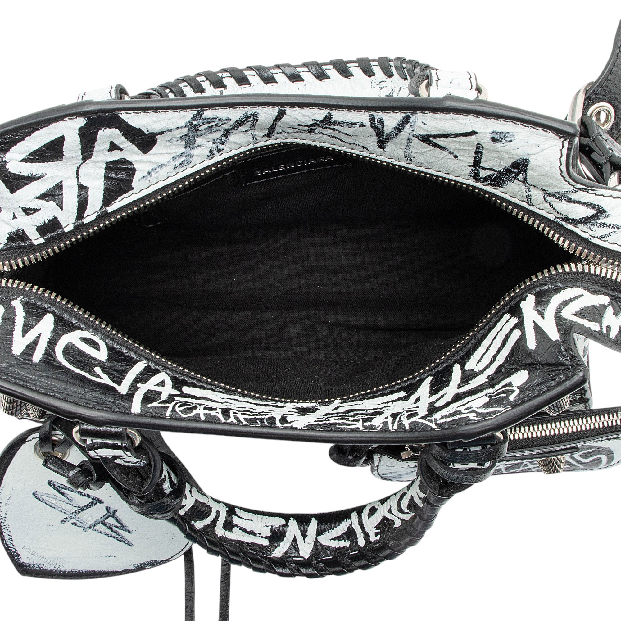Balenciaga Agneau Graffiti Signature Neo Cagole City XS Satchel