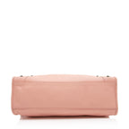 Balenciaga Agneau Metal Plate Classic City Satchel (SHF-B6AuKw)