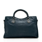 Balenciaga Agneau Metallic Edge City Satchel (SHF-17832)