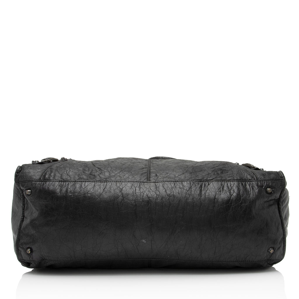 Balenciaga Agneau Motocross Classic Weekender Tote (SHF-23348)