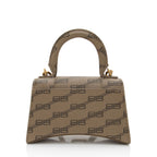 Balenciaga BB Monogram Canvas Hourglass XS Satchel