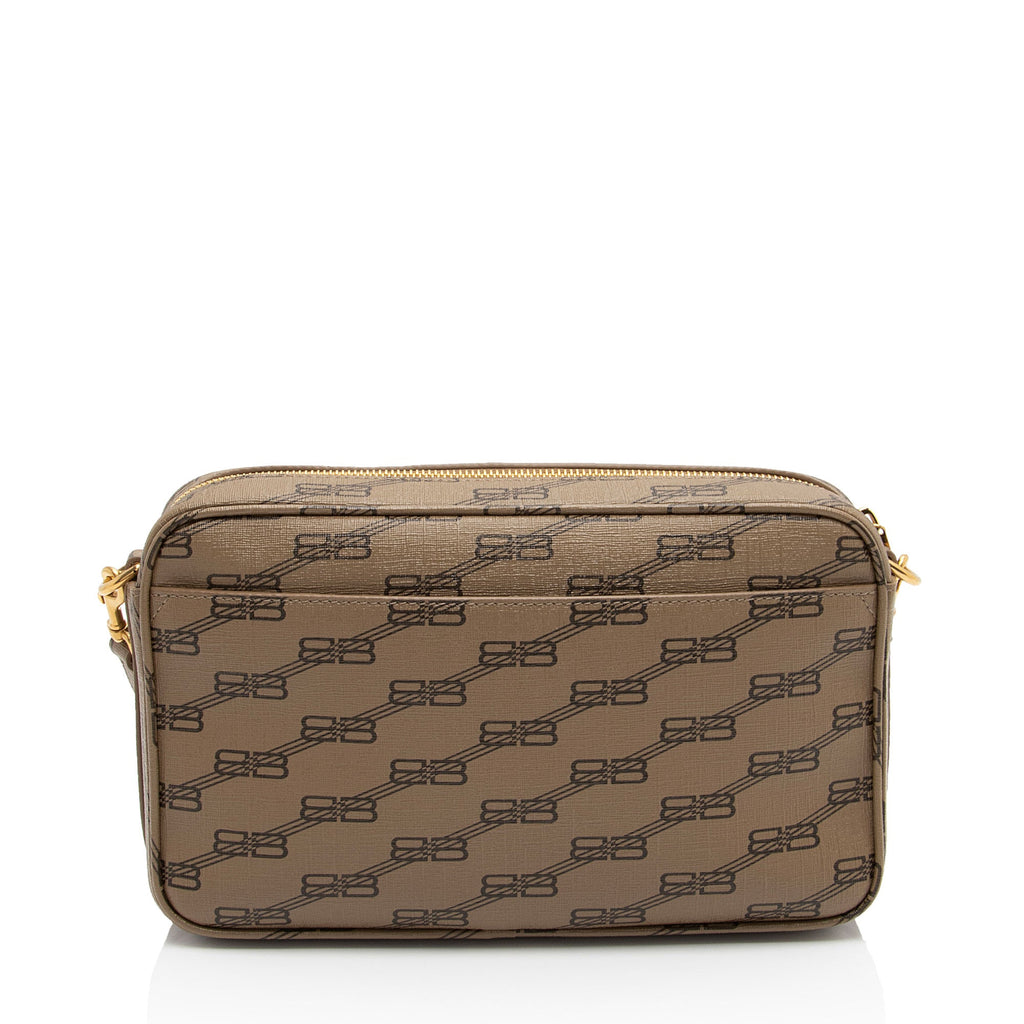 Balenciaga BB Monogram Canvas Medium Camera Bag (SHF-pcOicu)
