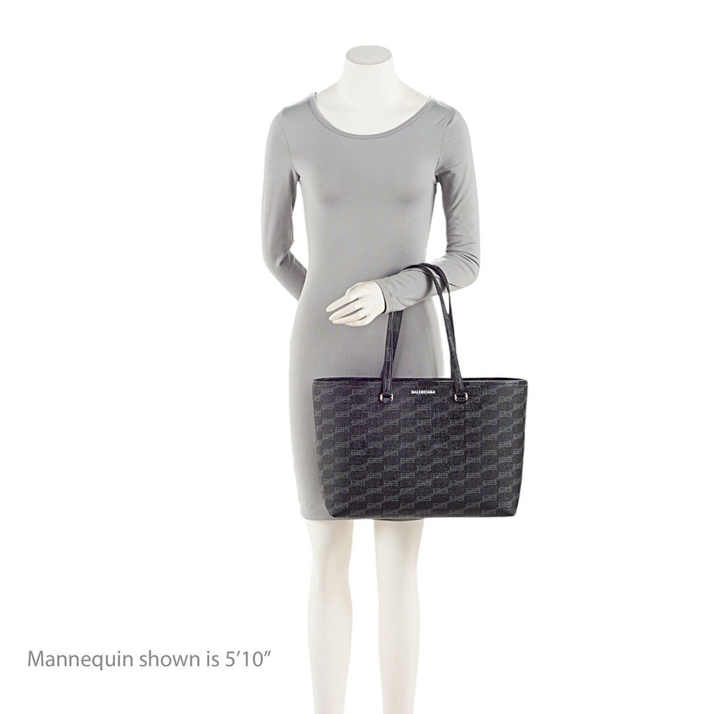 Balenciaga BB Monogram Canvas Signature E/W Medium Shopper Tote