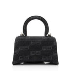 Balenciaga BB Monogram Denim Hourglass XS Top Handle