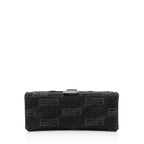 Balenciaga BB Monogram Denim Hourglass XS Top Handle