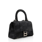 Balenciaga BB Monogram Denim Hourglass XS Top Handle