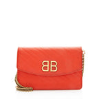 Balenciaga Calfskin BB Chain Wallet (SHF-20008)