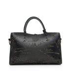 Balenciaga Calfskin Blackout Graffiti City Small Satchel (SHF-19896)