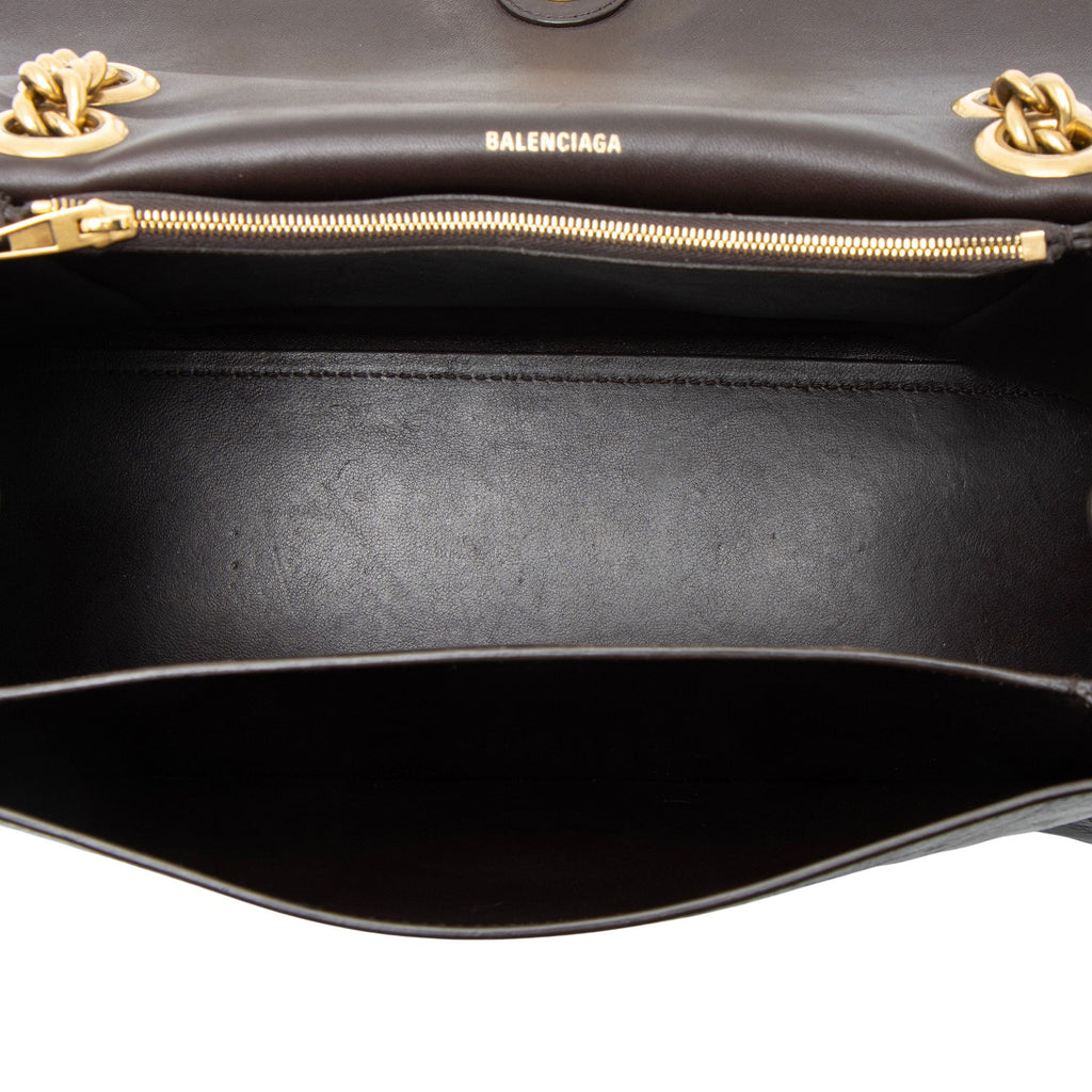 Balenciaga Calfskin Crush Medium Shoulder Bag