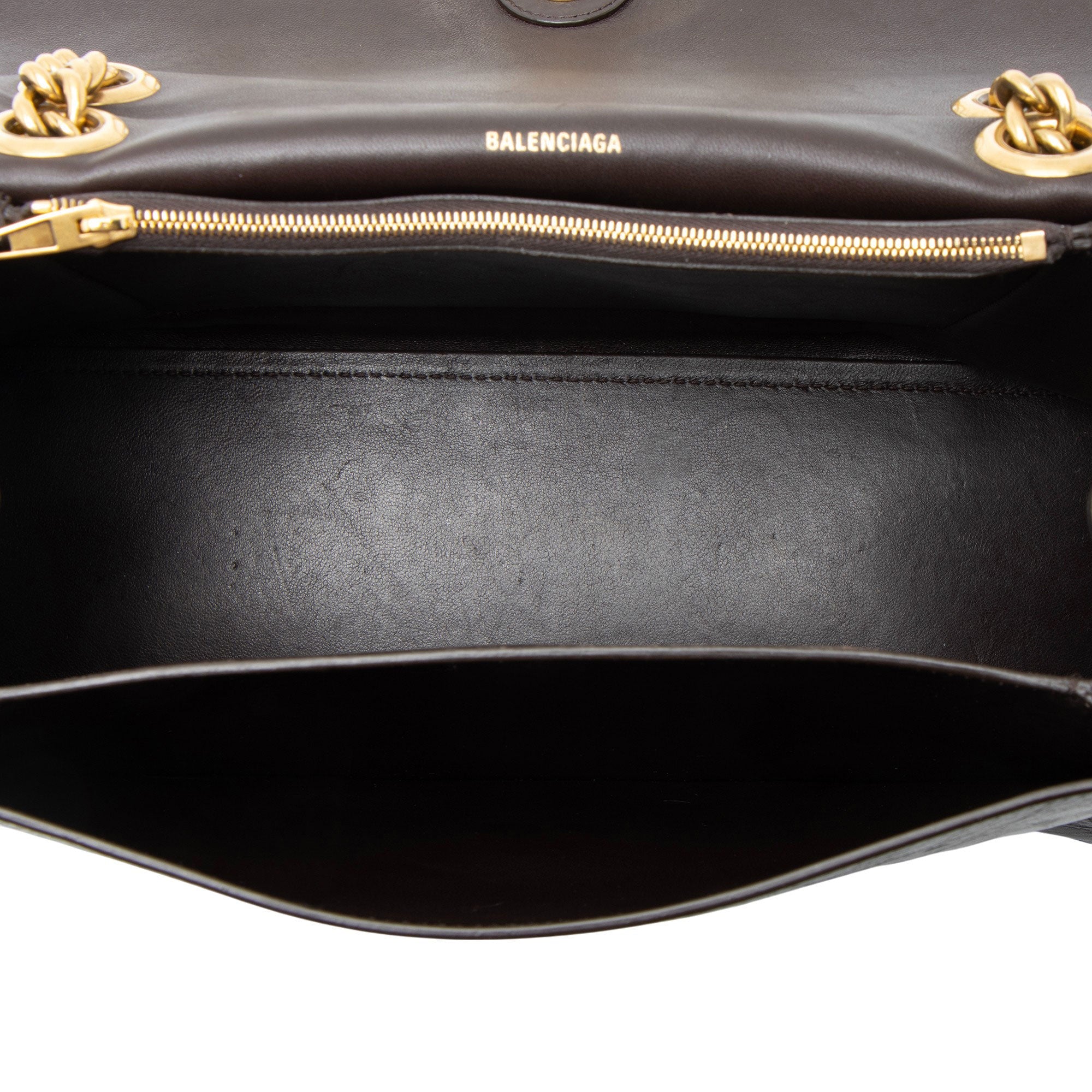 Balenciaga Calfskin Crush Medium Shoulder Bag