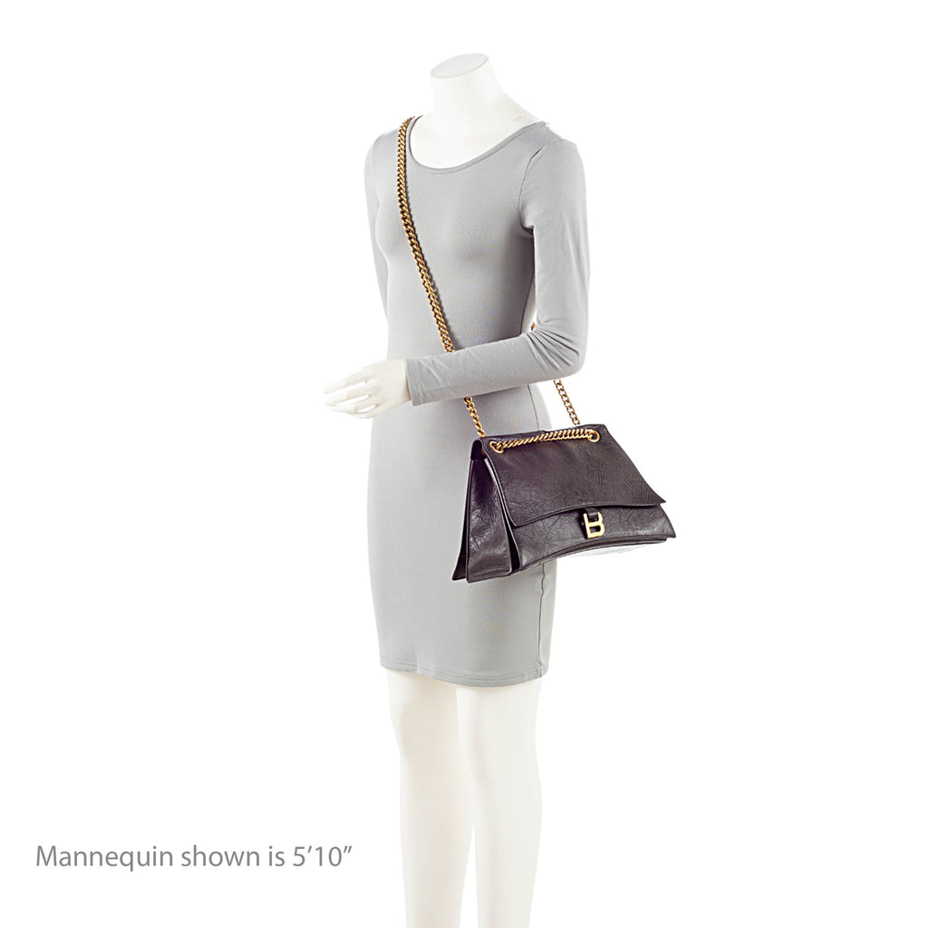 Balenciaga Calfskin Crush Medium Shoulder Bag