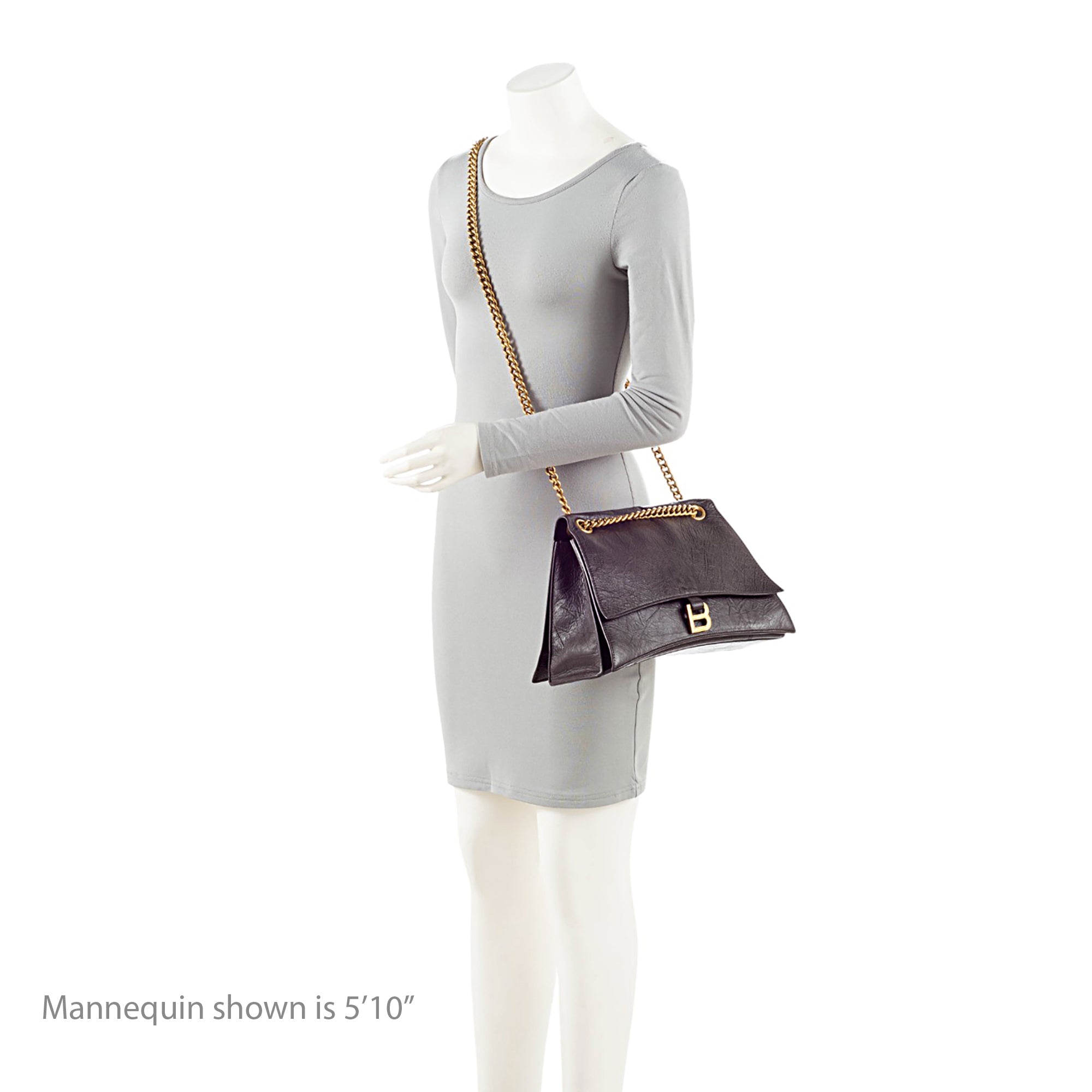 Balenciaga Calfskin Crush Medium Shoulder Bag