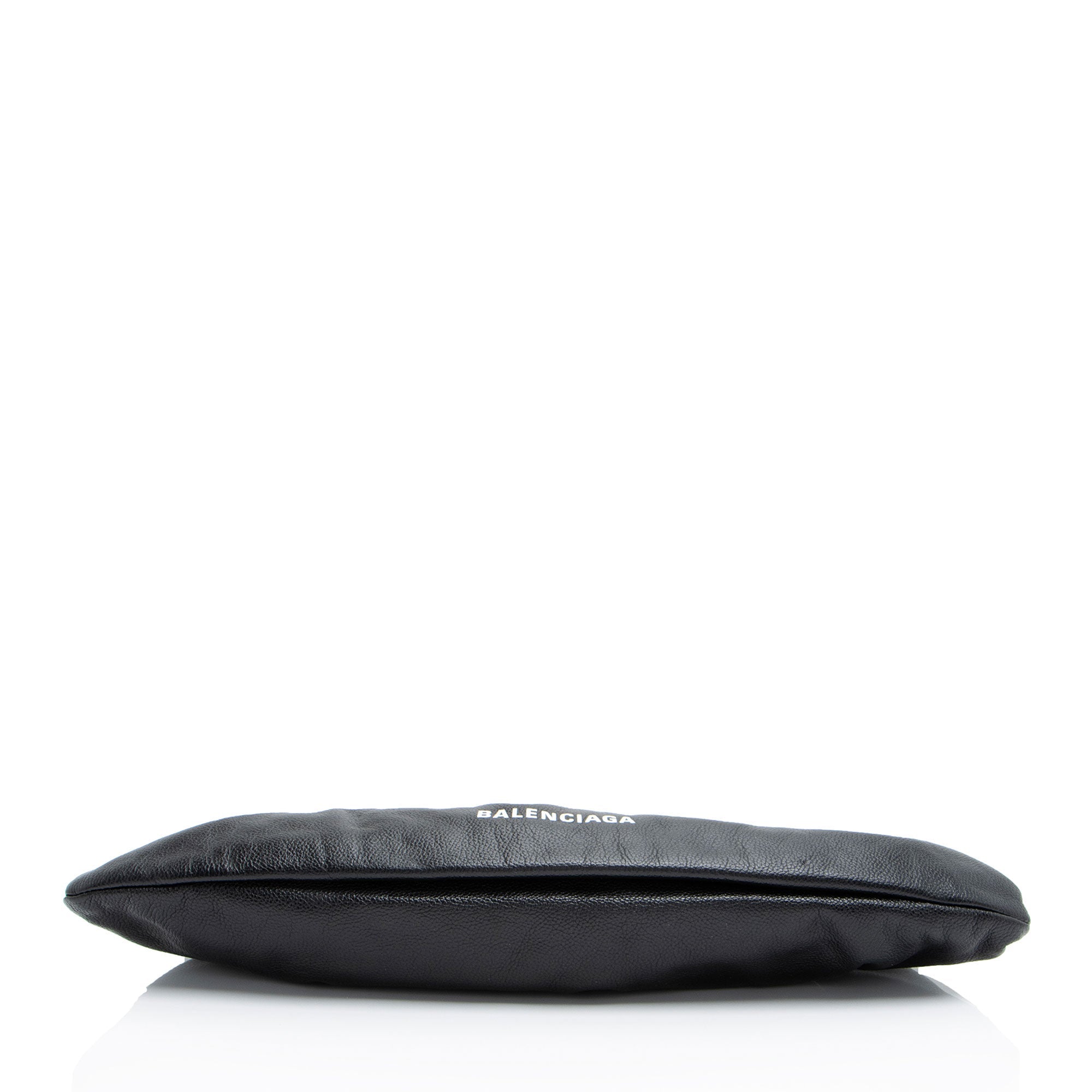 Balenciaga Calfskin Logo Cloud XL Framed Clutch (SHF-DUmqD8)