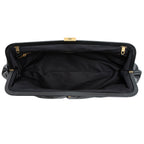 Balenciaga Calfskin Logo Cloud XL Framed Clutch (SHF-DUmqD8)