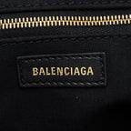 Balenciaga Calfskin Logo Cloud XL Framed Clutch (SHF-DUmqD8)