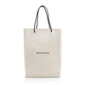 Balenciaga Calfskin Logo Medium N/S Shopper Tote (SHF-23791)