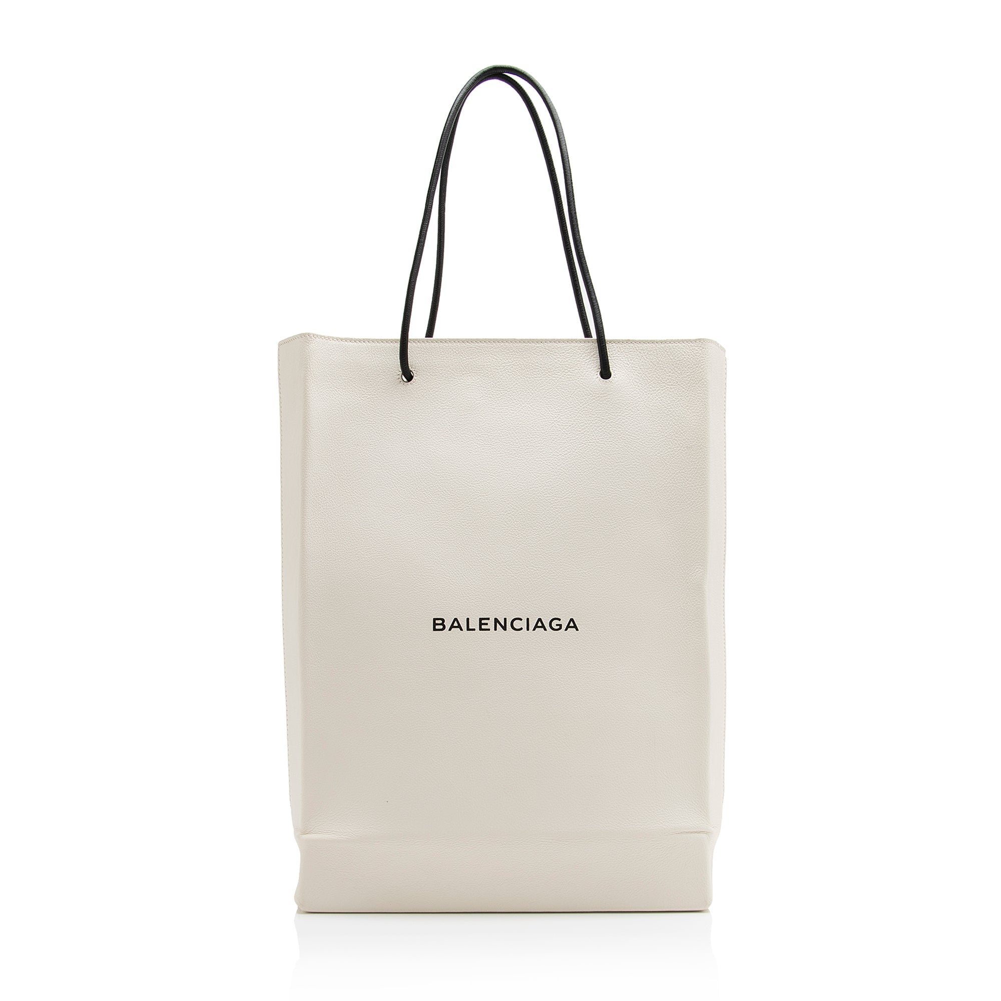 Balenciaga Calfskin Logo Medium N/S Shopper Tote (SHF-23791)