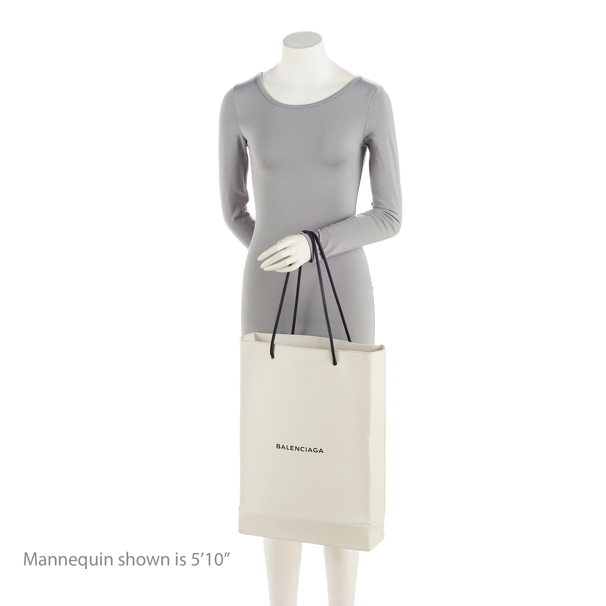 Balenciaga Calfskin Logo Medium N/S Shopper Tote (SHF-23791)