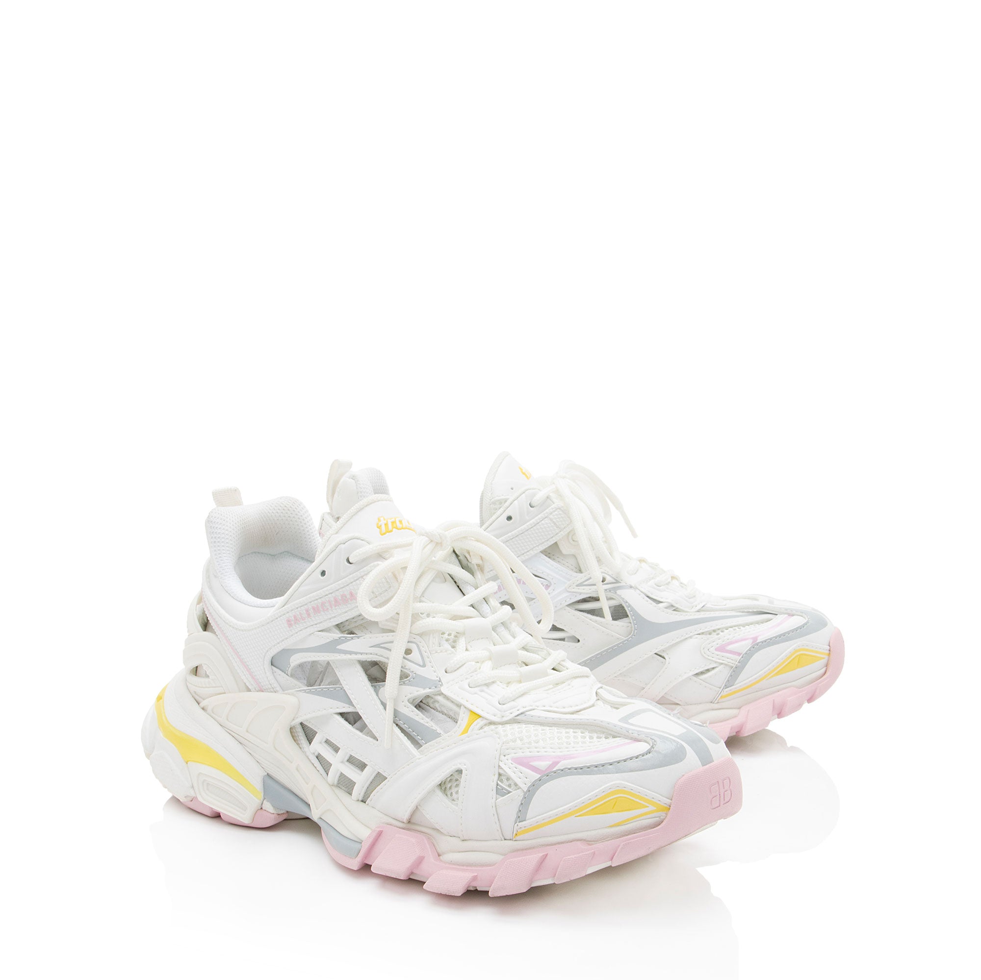 Balenciaga Calfskin Mesh Track 2 Sneakers - Size 10 / 40