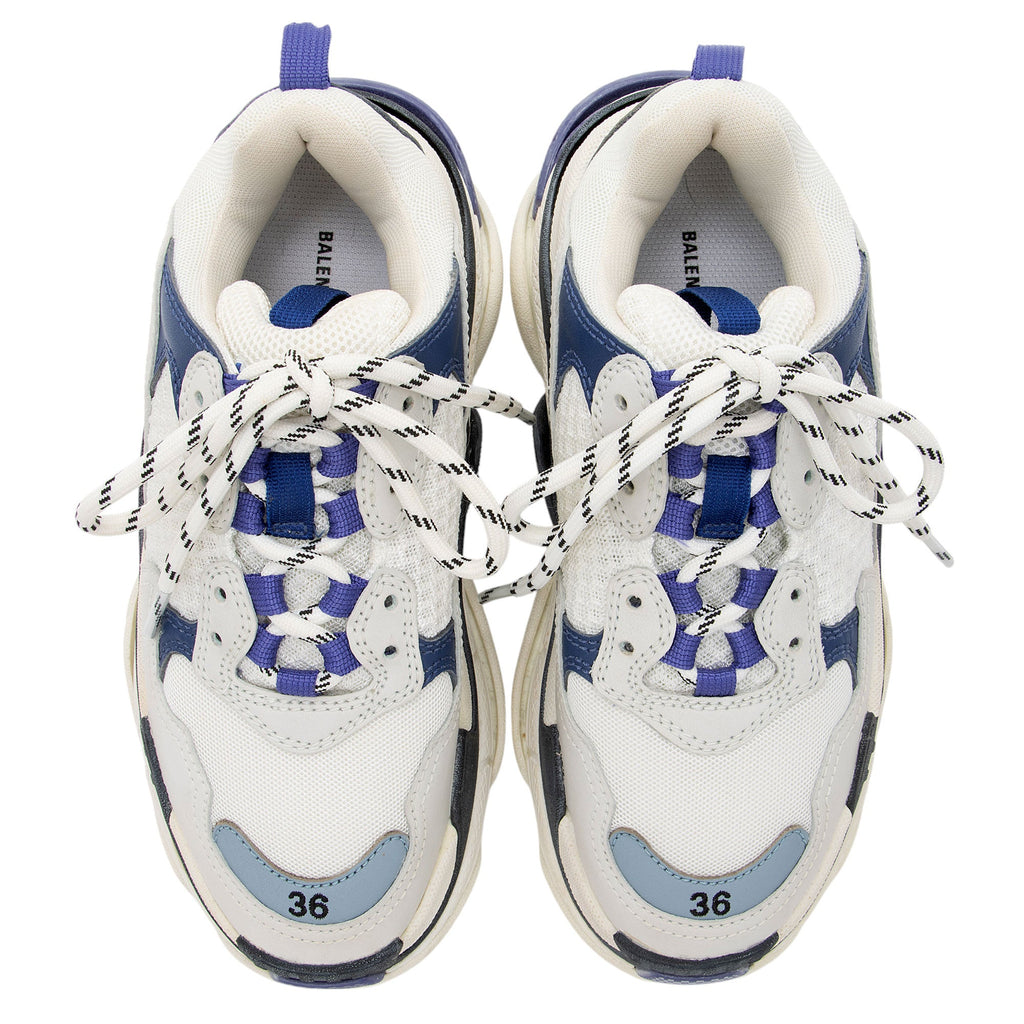Balenciaga Calfskin Mesh Triple S Sneakers - Size 6 / 36
