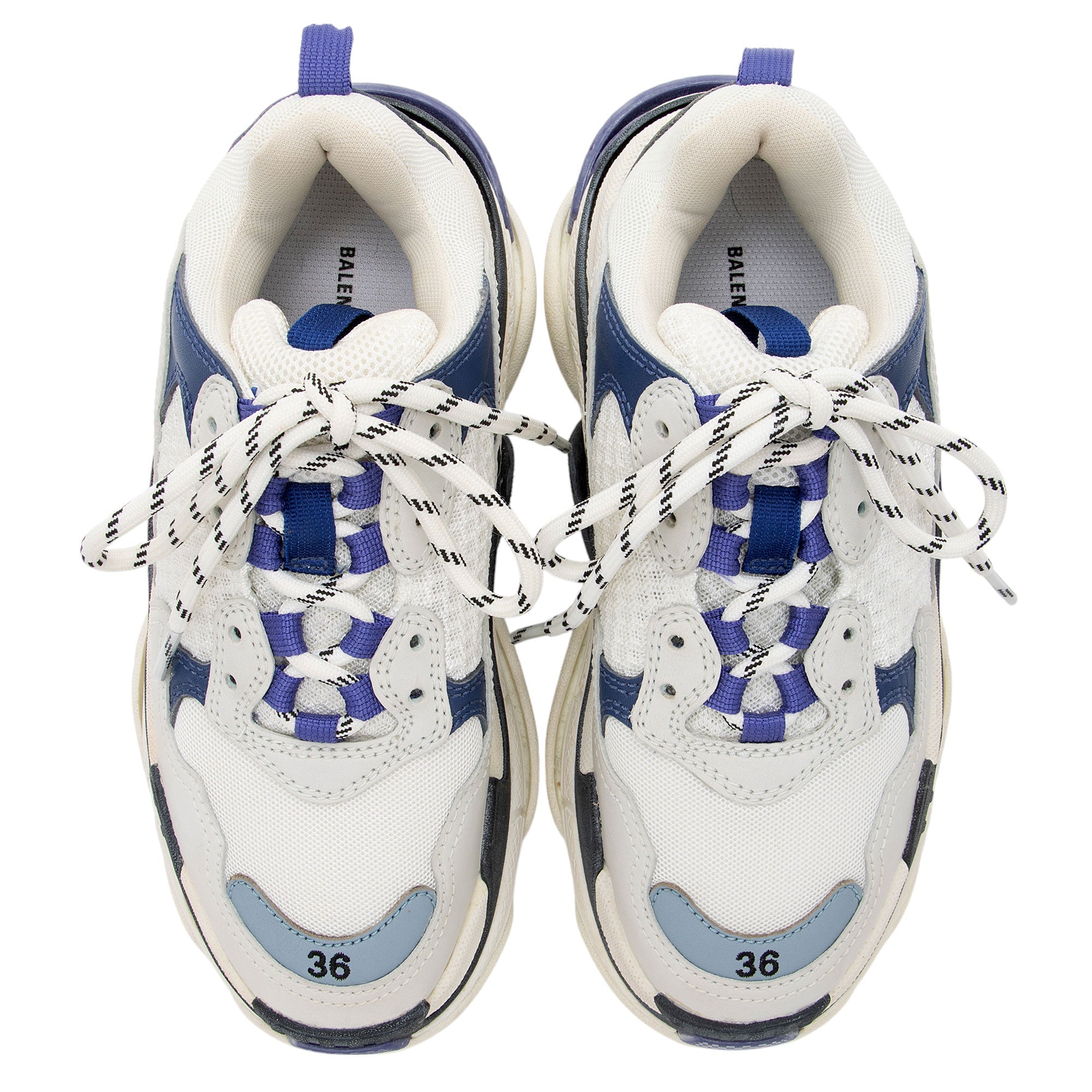 Balenciaga Calfskin Mesh Triple S Sneakers - Size 6 / 36