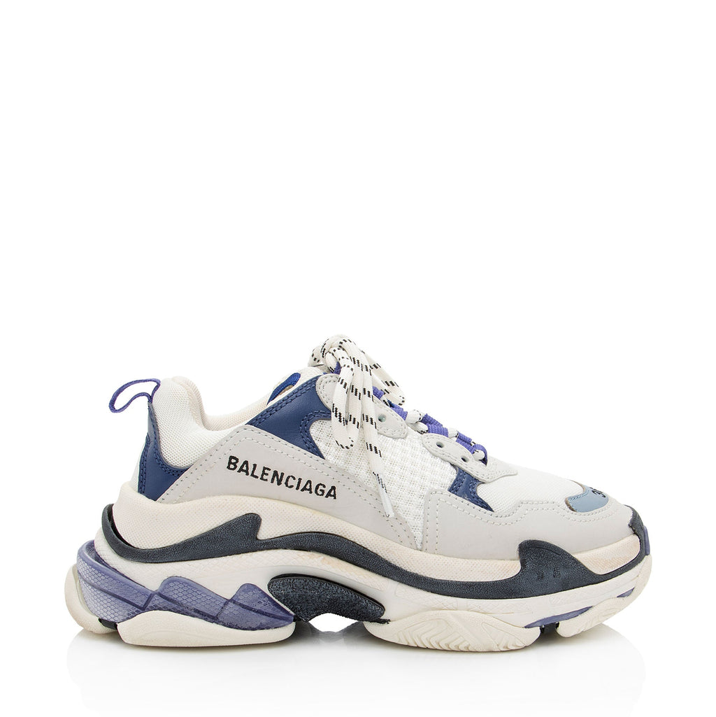Balenciaga Calfskin Mesh Triple S Sneakers - Size 6 / 36