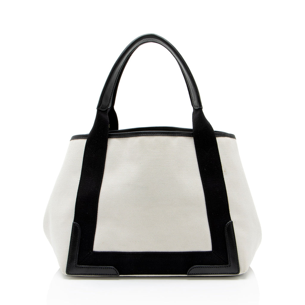 Balenciaga Canvas Logo Cabas Small Tote