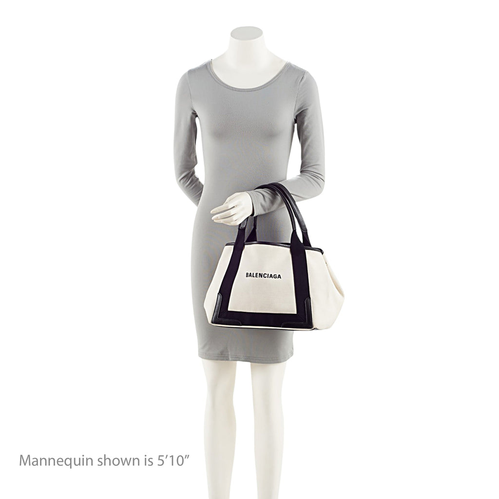 Balenciaga Canvas Logo Cabas Small Tote