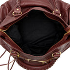 Balenciaga Chevre Leather Metallic Edge Velo Satchel (SHF-18023)