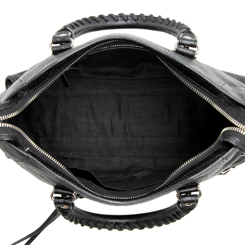 Balenciaga Chevre Metallic Edge City Small Satchel (SHF-21084)