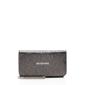 Balenciaga Crinkled Patent Logo Cash Phone Holder on Chain