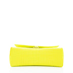 Balenciaga Croc Embossed Calfskin Downtown Small Shoulder Bag (SHF-k5auKT)