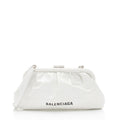 Balenciaga Croc Embossed Calfskin Logo Cloud XS Framed Clutch